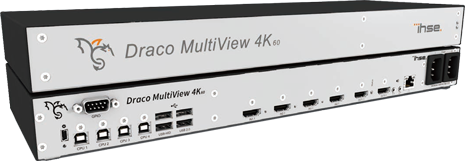KVM機能付き4K60P対応マルチビューワ Draco MV42シリーズ